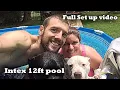 Intex 12 ft Pool - Full Setup