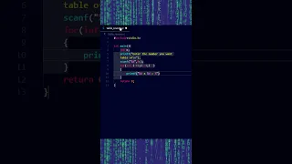Printing a multiplication table in reverse order C code C tutorial C programming Coding C 2021