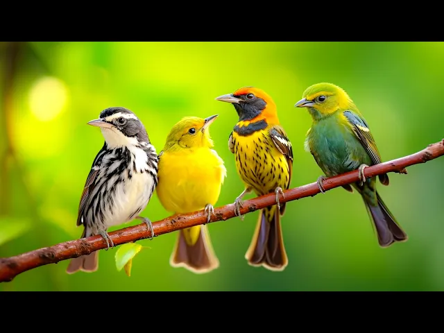 Download MP3 Relaxing Bird Sounds 4K~ Birds Singing Heal Stress, Anxiety And Depression, Heal The Mind