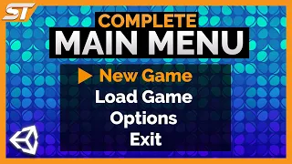 MAIN MENU in Unity Best Menu Tutorial 2024