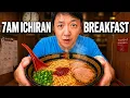 7am ICHIRAN RAMEN BREAKFAST Trying the LARGEST Conveyer Belt Sushi Chain in Japan