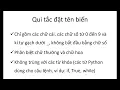 Variables in Python and assignment of values to variables