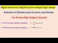 Decoder Active High outputs Implement SOP and POS functions