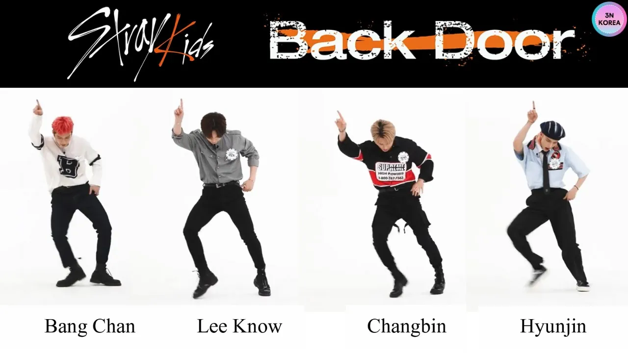 [ENG SUB] Stray Kids 'Back Door' FanCam (Bang Chan, Lee Know, Changbin, Hyunjin) Dance Comparison