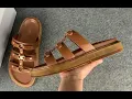 CELINE LEATHER SLIDE TIPPI BROWN