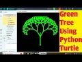 Fractal Green Tree Design Using Python Turtle Graphics Easy Python Turtle Drawing Art For Beginners