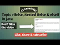 If else nested if else else if in java on netbeans