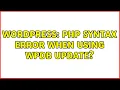Wordpress PHP syntax error when using wpdb update