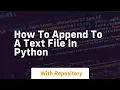 how to append to a text file in python