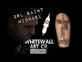 Saint Michael Tattoo Timelapse Fine Line Black Grey Tattoo in Clarksville TN