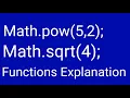 Math pow Math sqrt Functions Explanation In Java Almighty Coder