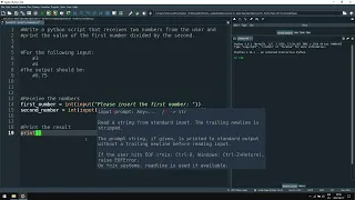 Python Programming - Divide Two Numbers