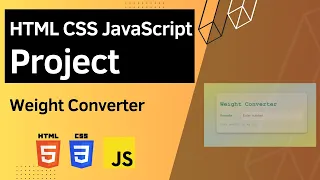 HTML CSS JavaScript Project - Weight Converter