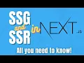 Static Generation and Server-side Rendering in Next JS When to use SSG and SSR