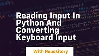 Reading input in python and converting keyboard input