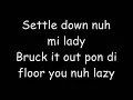 mavado settle down lyrics overproof riddim