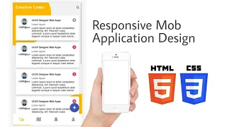 Responsive Mob App Using HTML CSS jQuery