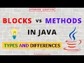 Blocks vs Methods in Java - What s the Difference Types of Blocks Methods Interview Question
