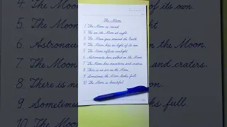 How to Write in Cursive 10 Simple Sentences About The Moon Cursive Writing Cursive Handwriting