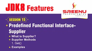 JDK8 Features Predefined Functional Interface-Supplier Session-15 By Mr Sreenivas