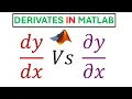 How To Find Derivative in MATLAB MATLAB Tutorial