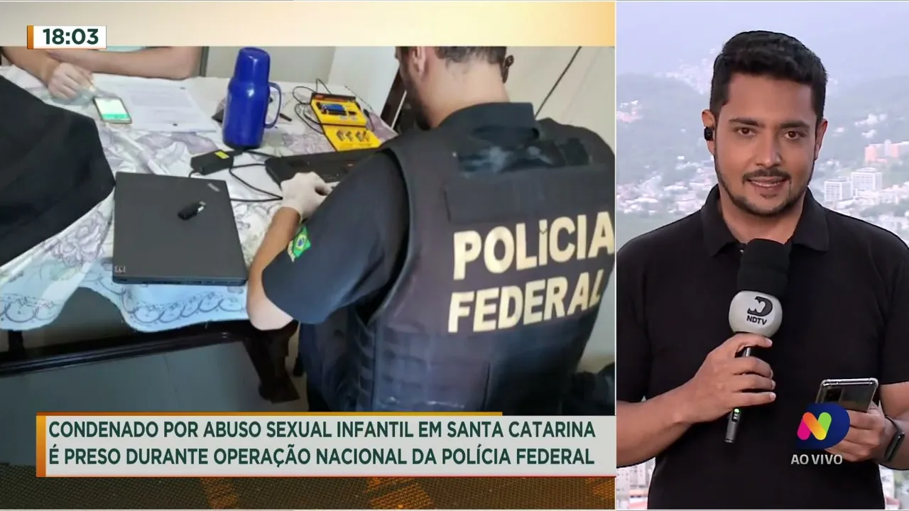 Operação da Polícia Federal prende condenado por abuso sexual infantil em SC