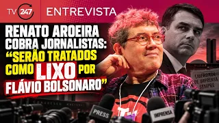 Renato Aroeira cobra jornalistas: serão tratados como lixo por Flávio Bolsonaro