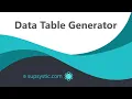 How to create a data table with Data Table Generator by Suspsystic