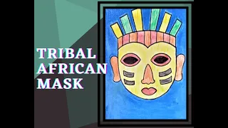 HOW TO DRAW AFRICAN TRIBAL MASK EASY DRAWING FOR BEGINNERS STEP BY STEP DRAWING FOR KIDS 