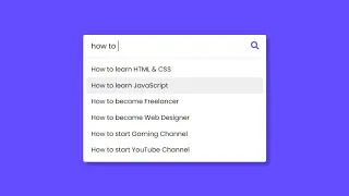 The Ultimate Guide to Creating an Auto-complete Search Bar using HTML CSS JavaScript