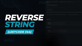 Reverse String Leetcode 344 Asked by