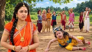 कन्हैया को जमीन पर गिरा देख घबरा गई माँ, फिर ऐसा चमत्कार हुआ की सब रह गए हैरान | #Krishna Leela