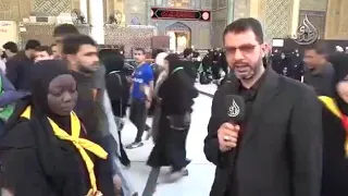 المستبصرة زينب من أفريقيا تتشرف لأول مرة بزيارة مراقد المعصومين عليهم السلام في العراق.