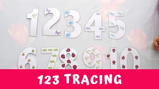1-10 Counting and Tracing Numbers Free Printable