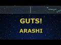 Karaoke♬ GUTS ! - ARASHI【No Guide Melody】 Instrumental, Lyric Romanized
