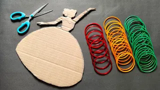 Unique Wall Hanging Craft Idea | Best Out Of Waste Bangles and Cardboard | Home Decoration Ideas