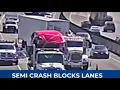 Crash blocks lanes on northbound I-5 at Macadam