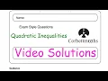 Quadratic Inequalities Answers - Corbettmaths
