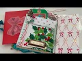 Vintage Holly Fabric Pocket with layered tags :  Day 1 of 12 days of journaling 