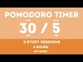 Download Lagu 30 / 5  Pomodoro Timer - 3 hours study || No music - Study for dreams - Deep focus - Study timer