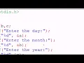 Write a program in C to find the day of your birth Given Date