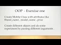 Exercise 1 OOP based on tutorial 62 - Create your own class