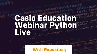casio education webinar python live