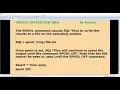 Oracle Interview Question And Answers Oracle SQL SPOOL
