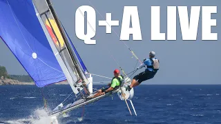 How to reduce rudder stall and many other catamaran sailing topics discussed: Q+A Live