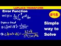 Laplace Transform of the Error Function in Hindi Laplace Transform of elementary function
