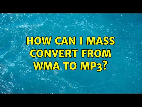 Download MP3 How can I mass convert from WMA to MP3? (2 Solutions!!)