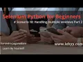 Handling multiple windows Part 2 Selenium Python for Beginners