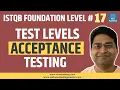 ISTQB Foundation Level - Test Levels Acceptance Testing