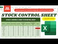 Stock Control Sheet In Excel Inventory Management Inventory Control Sheet In Excel